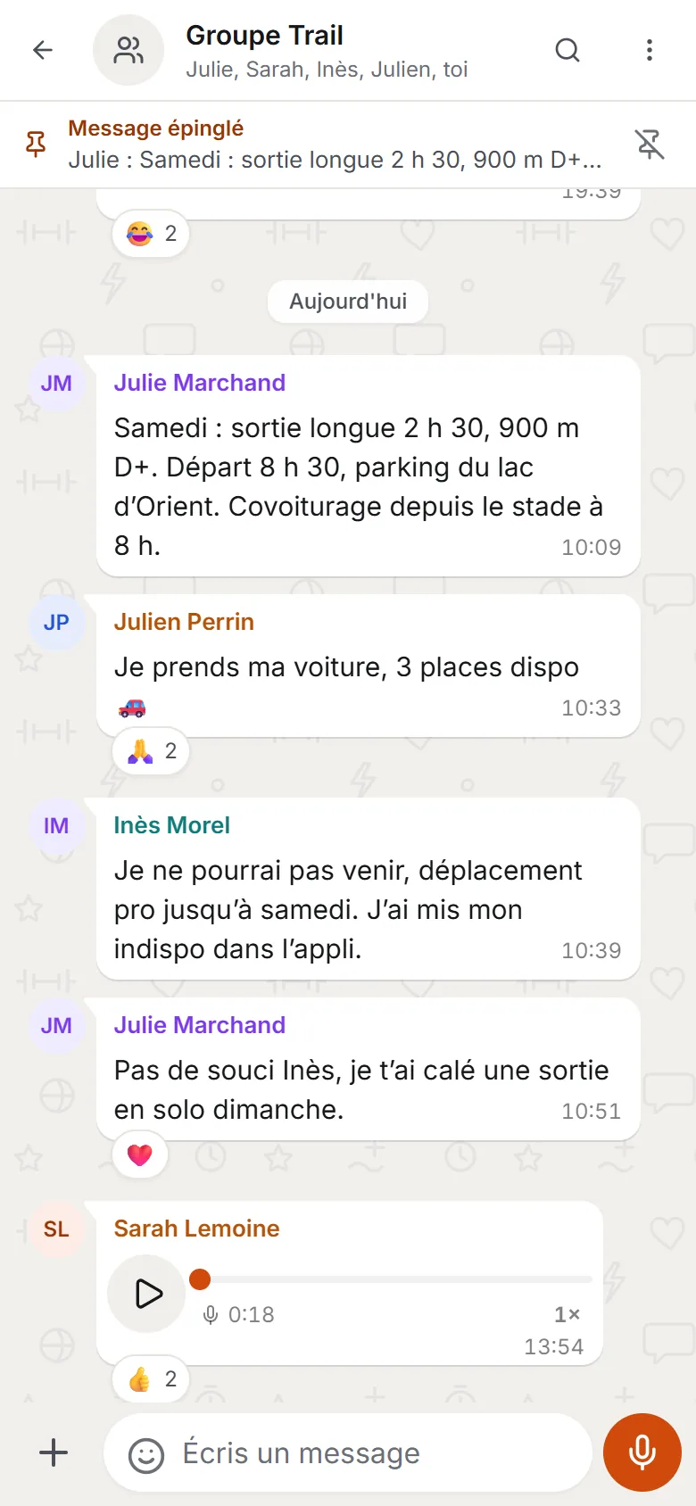 Messagerie sur téléphone